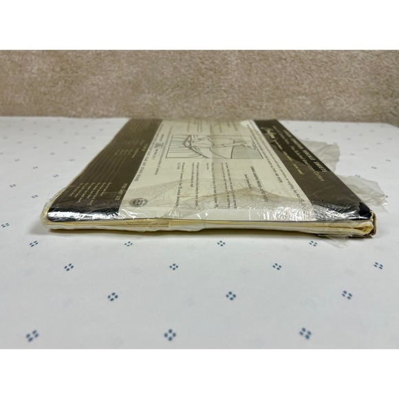 1960's Vintage Cannon Combspun Percale Double Bed Sheet Yellow Stripe RETRO‎ - Picture 9 of 12